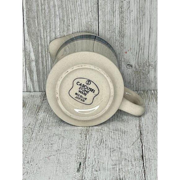 Vintage CAROUSEL STONEWARE 802 BLUE JAPAN Creamer - Picture 6 of 7